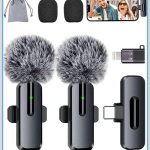 Wireless Lavalier Microphone for Smartphones - Black